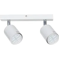 Barra Led Silo 2 Luces Acero Blanco