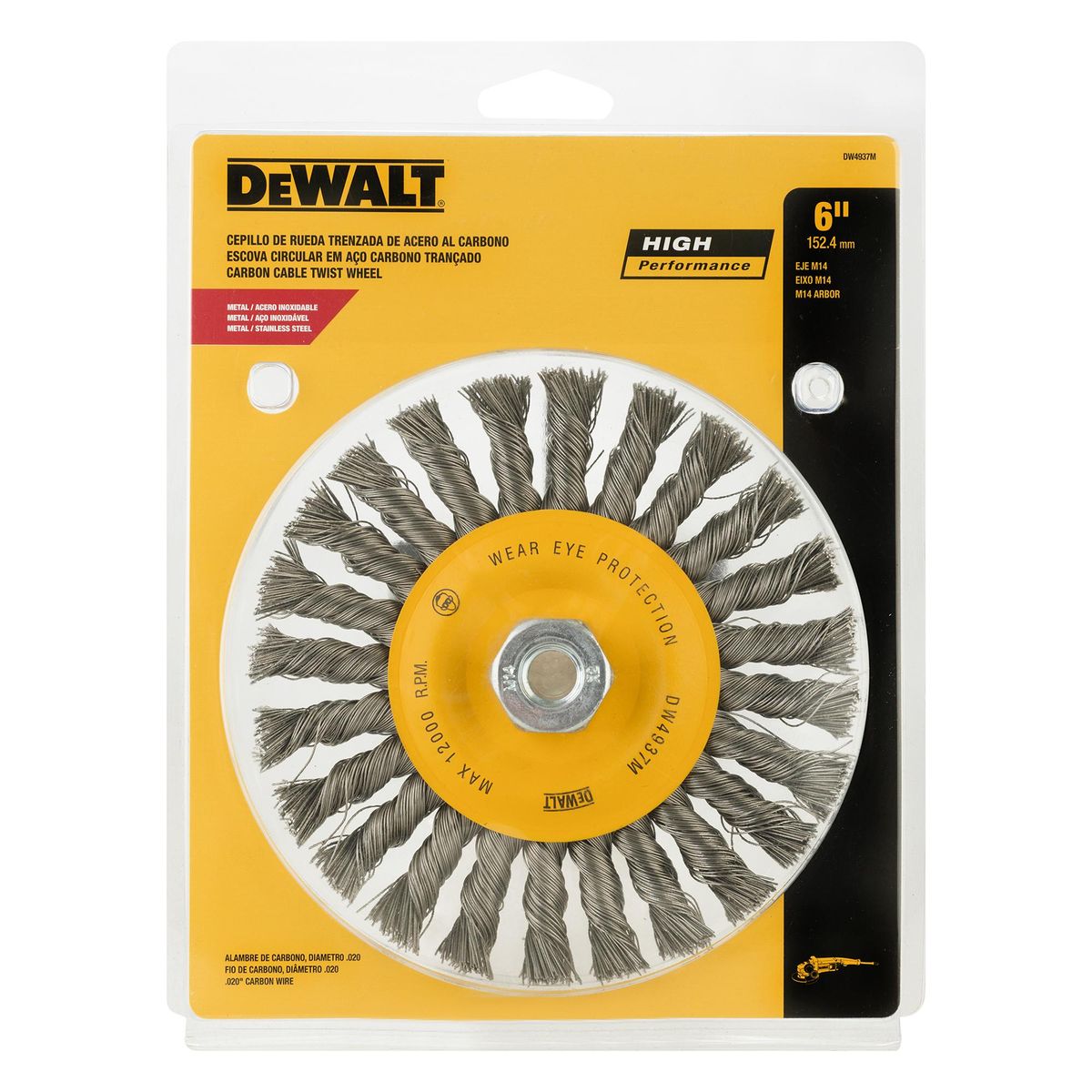 DEWALT - Grata rueda plana 6" acero