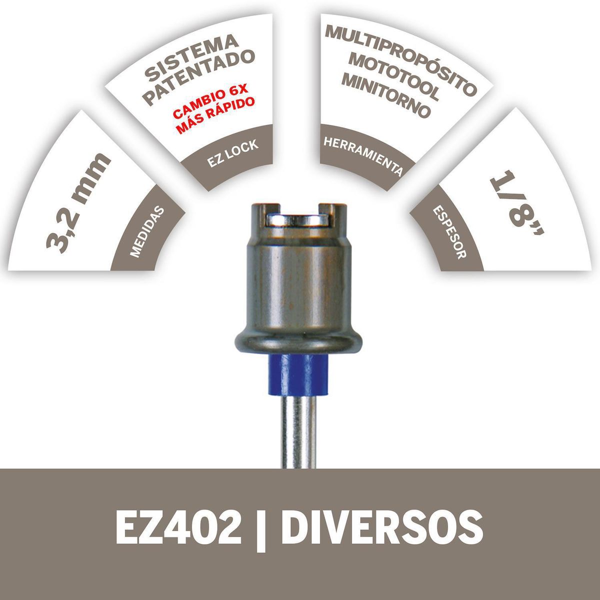 DREMEL - Mandril rápido 35000 R.P.M.