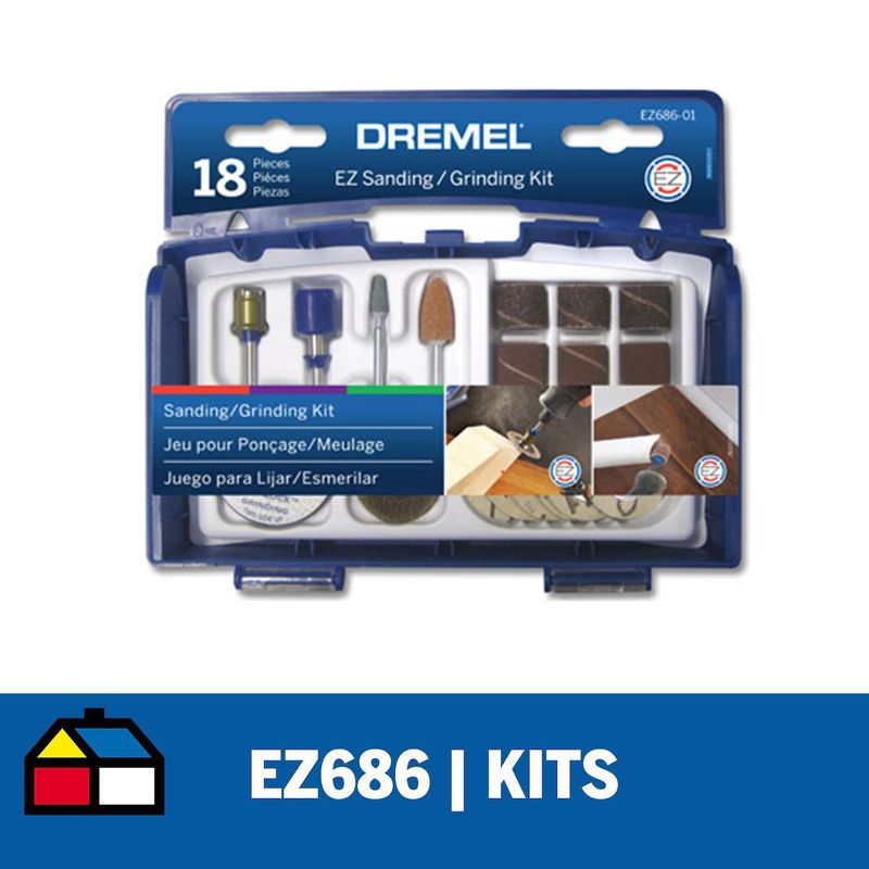 DREMEL - Kit para lijar y esmerilar 18 piezas