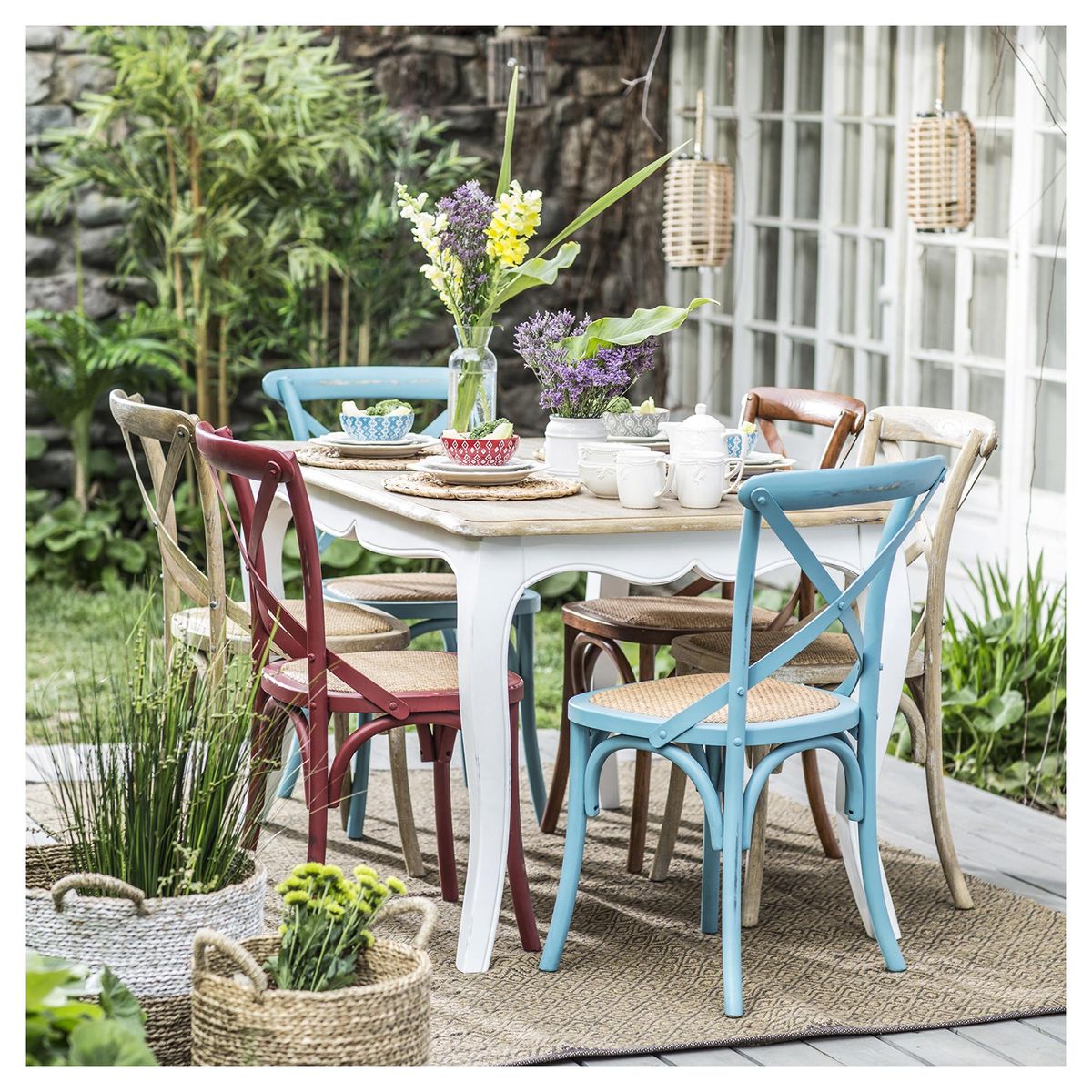 GRUPO LINK - Silla Vintage Café 87x57x50 cm