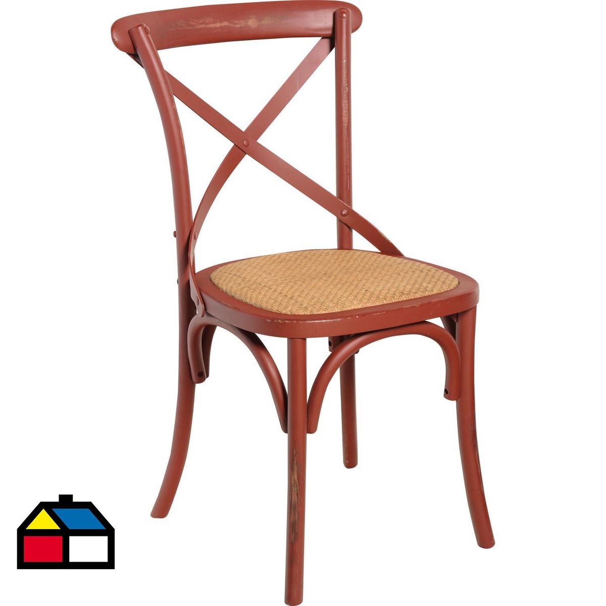 GRUPO LINK - Silla Vintage Rojo 87x57x50 cm
