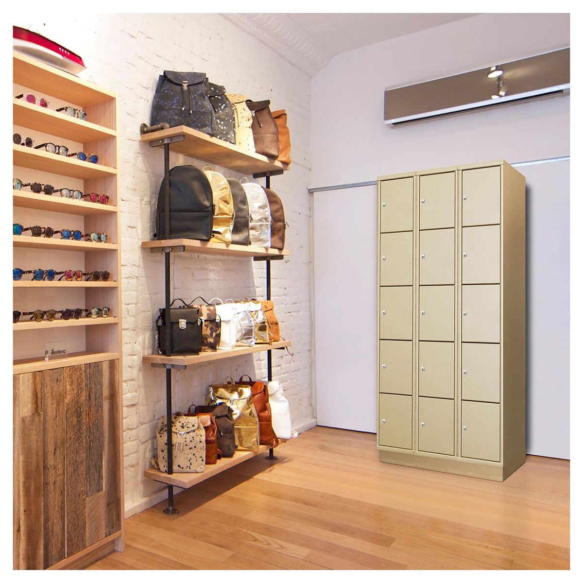 MALETEK - Locker Acero con Llave 15 Puerta(s) 45x193x93 cm Gris