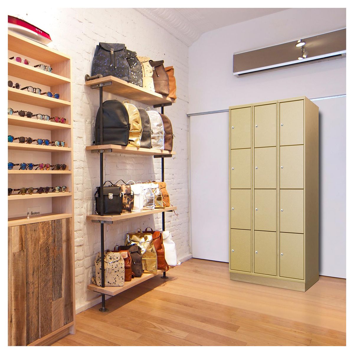 MALETEK - Locker Acero con Llave 12 Puerta(s) 45x193x93 cm Gris