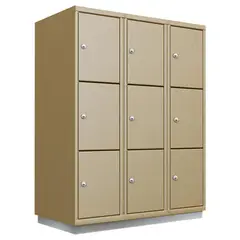 MALETEK - Locker Acero con Llave 9 Puerta(s) 45x193x93 cm Gris