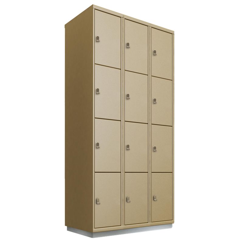 MALETEK - Locker con Portacandado 12 Puerta(s) 45x193x93 cm Gris