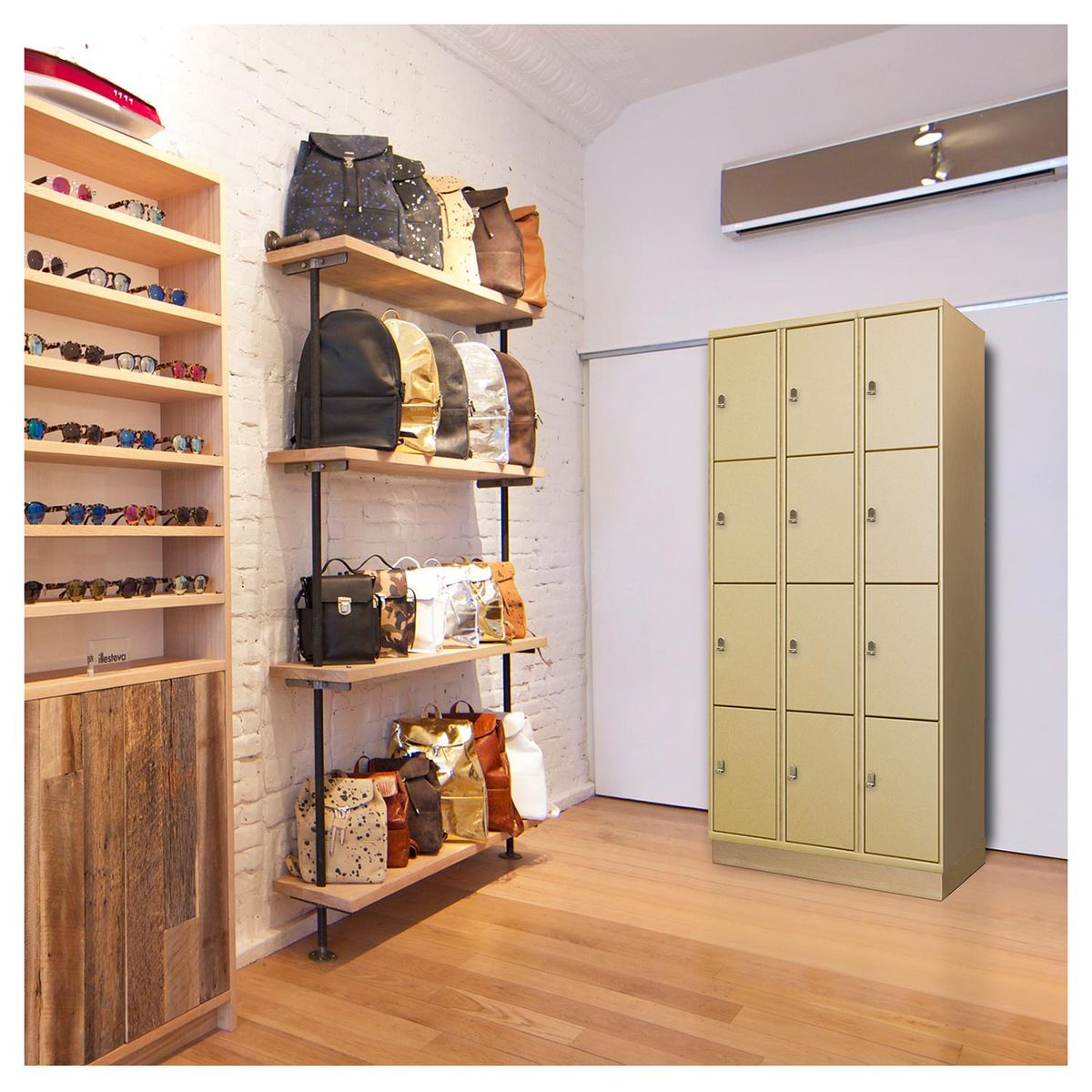 MALETEK - Locker con Portacandado 12 Puerta(s) 45x193x93 cm Gris