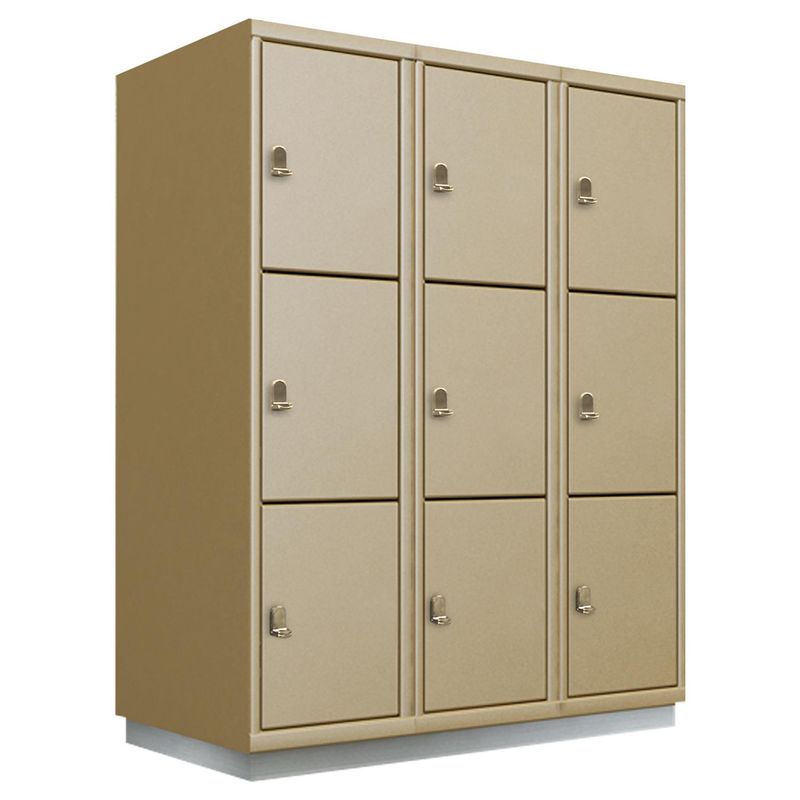 MALETEK - Locker con Portacandado 9 Puerta(s) 45x122x93 cm Gris