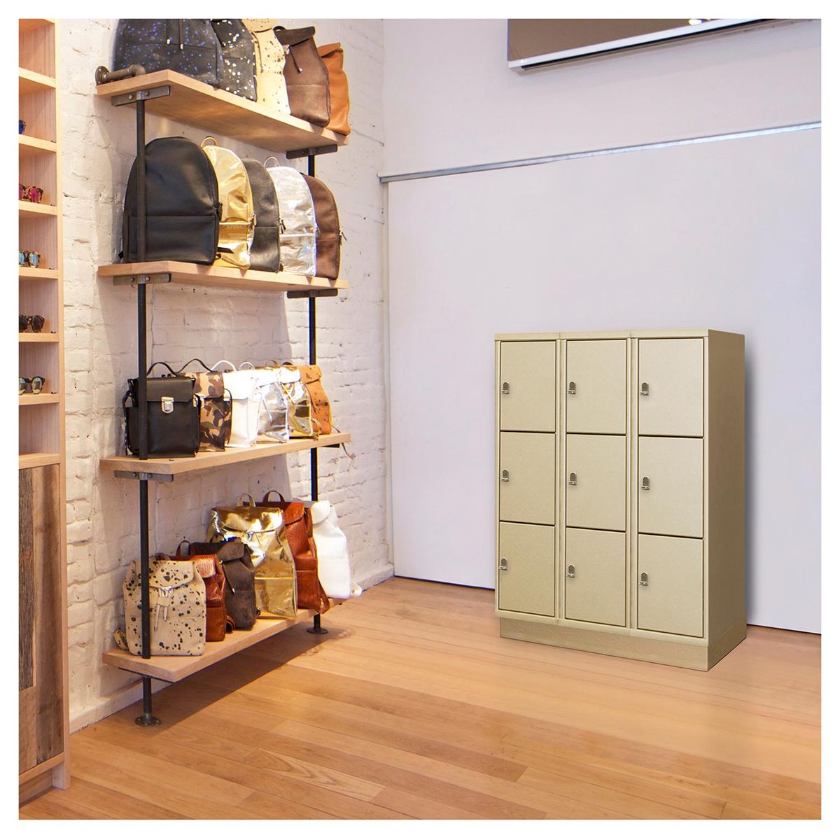 MALETEK - Locker con Portacandado 9 Puerta(s) 45x122x93 cm Gris