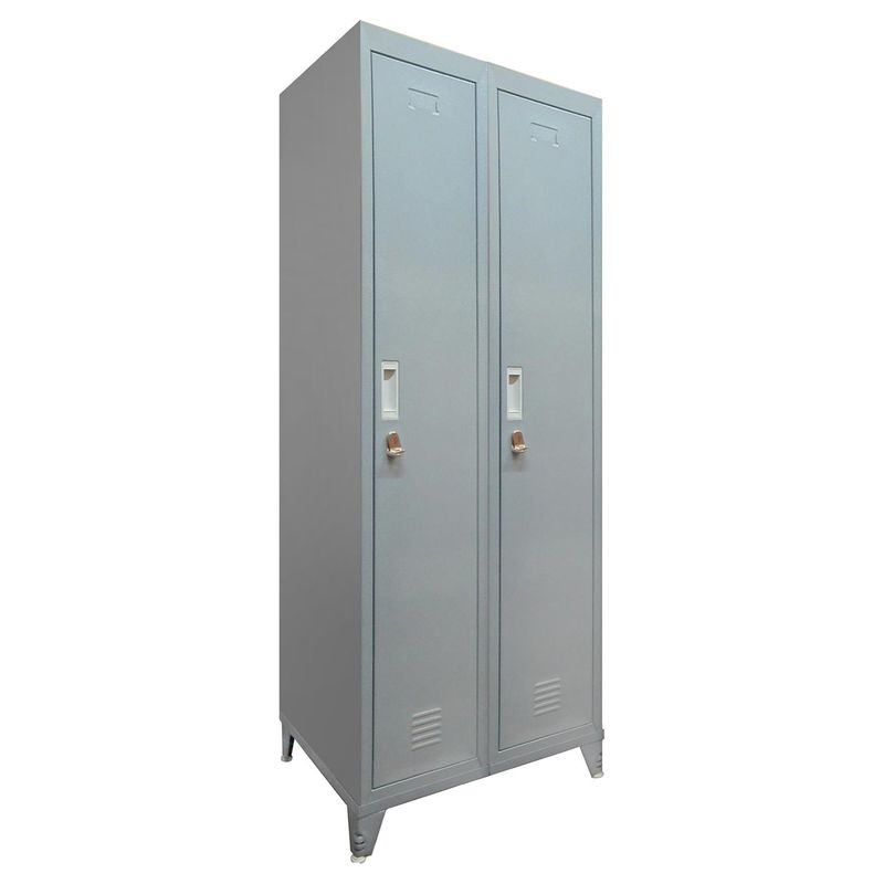 MALETEK - Locker con Portacandado 2 Puerta(s) 3 Repisa(s) 50xx56,5 cm Gris