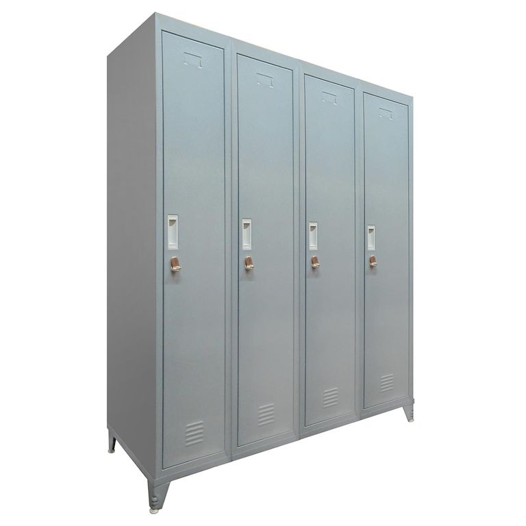 Locker con Portacandado 4 Puerta(s) 4 Repisa(s) 50x166x111 cm Gris
