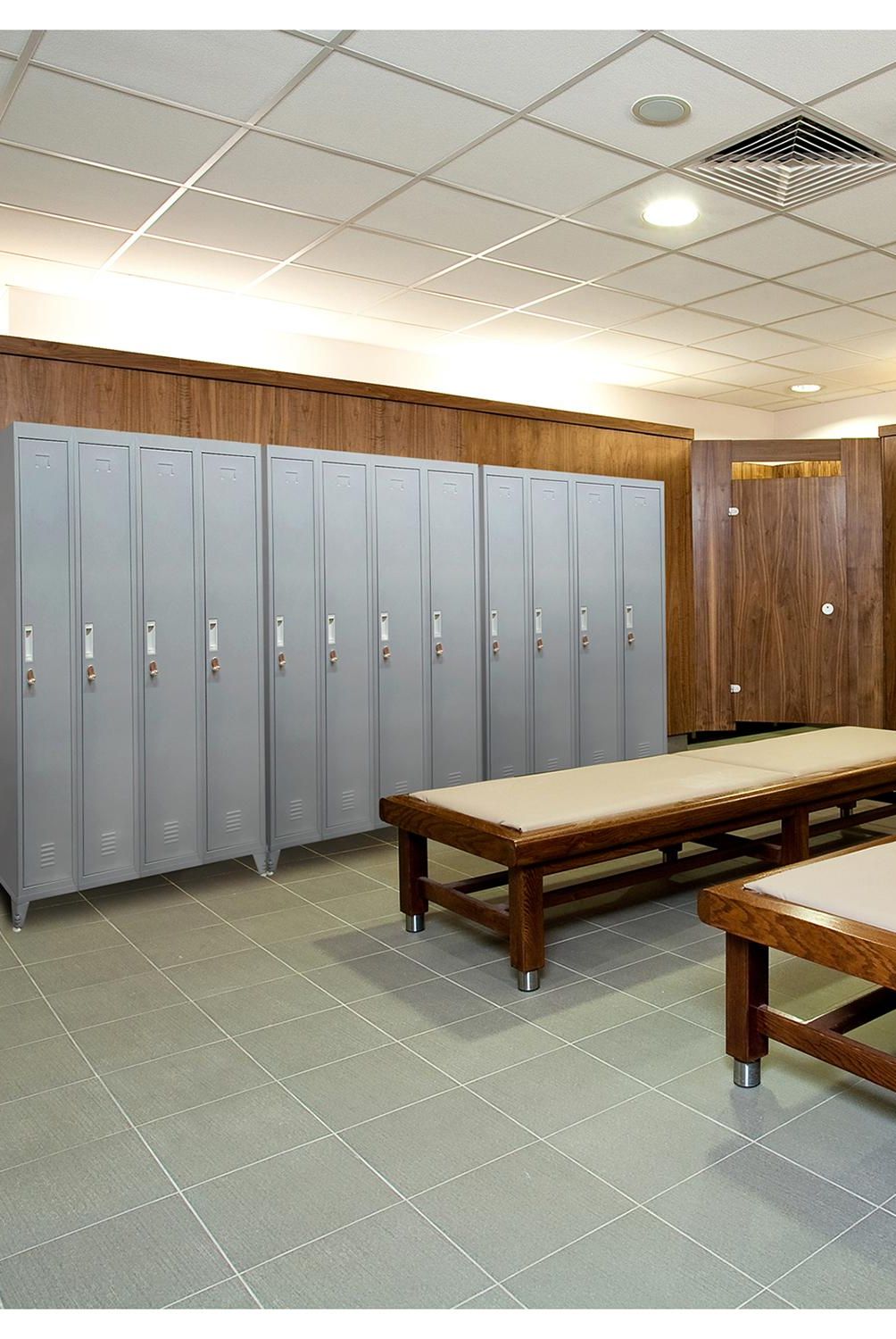 MALETEK - Locker con Portacandado 4 Puerta(s) 4 Repisa(s) 50xx111 cm Gris