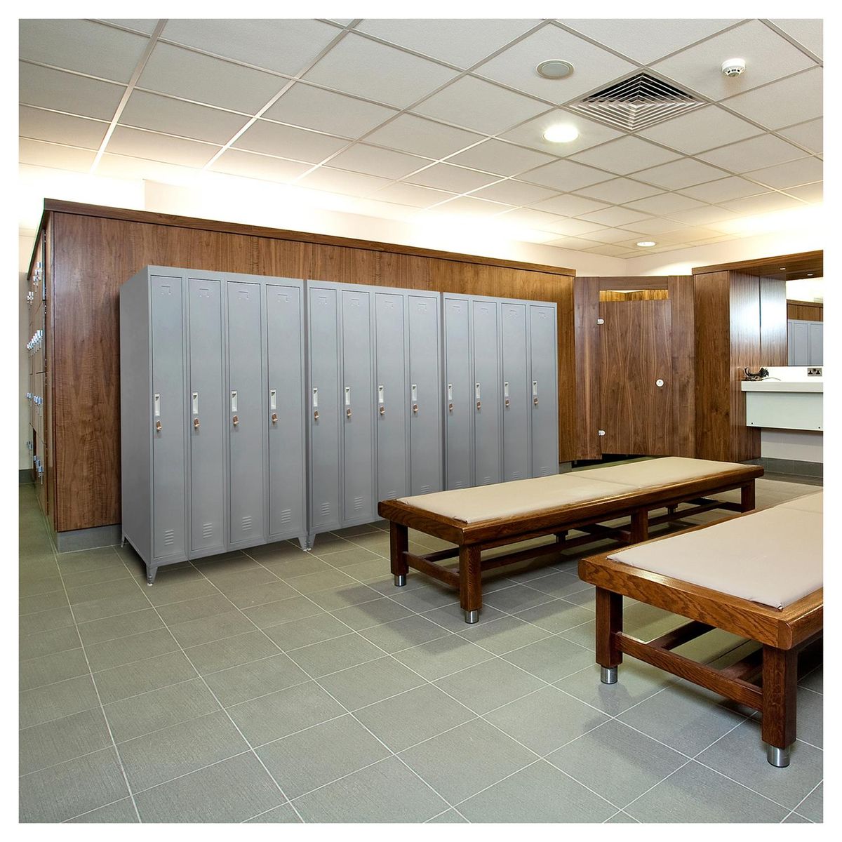 MALETEK - Locker con Portacandado 4 Puerta(s) 4 Repisa(s) 50xx111 cm Gris