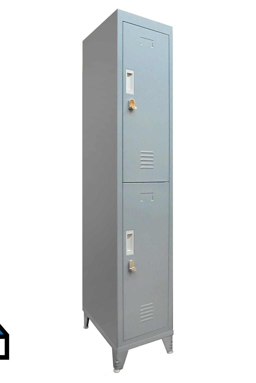 MALETEK - Locker con Portacandado 2 Puerta(s) 2 Repisa(s) 50xx29 cm Gris