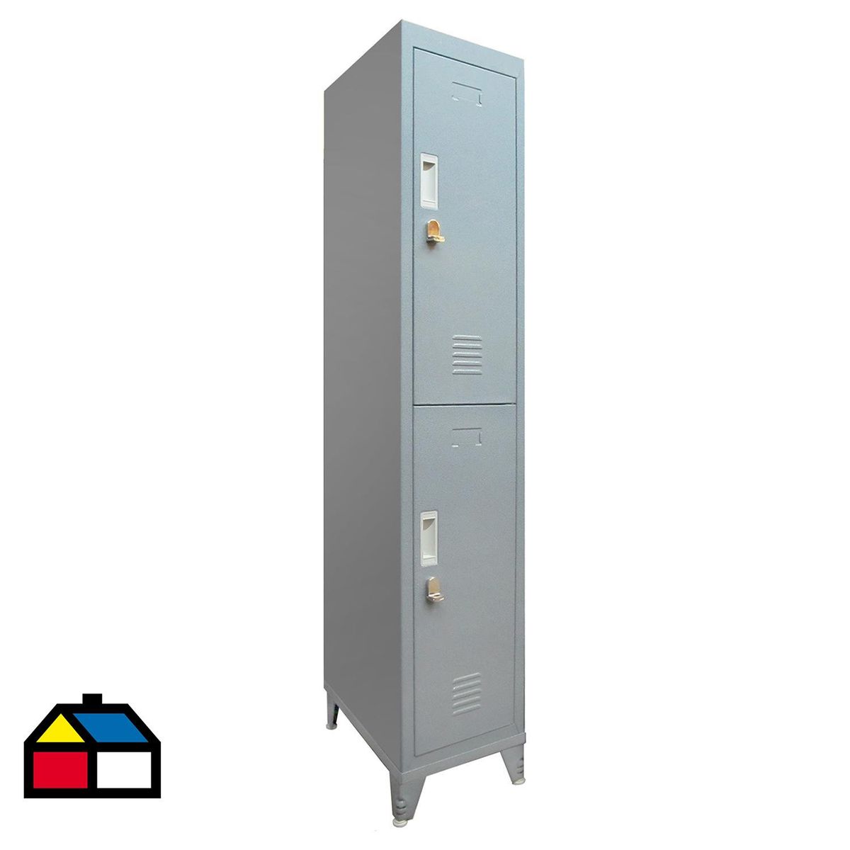 MALETEK - Locker con Portacandado 2 Puerta(s) 2 Repisa(s) 50xx29 cm Gris
