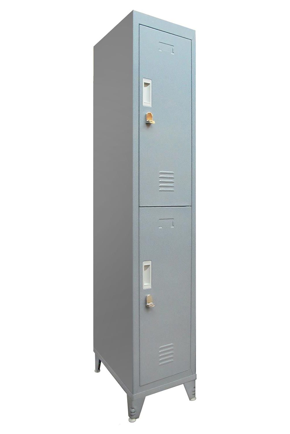 MALETEK - Locker con Portacandado 2 Puerta(s) 2 Repisa(s) 50xx29 cm Gris