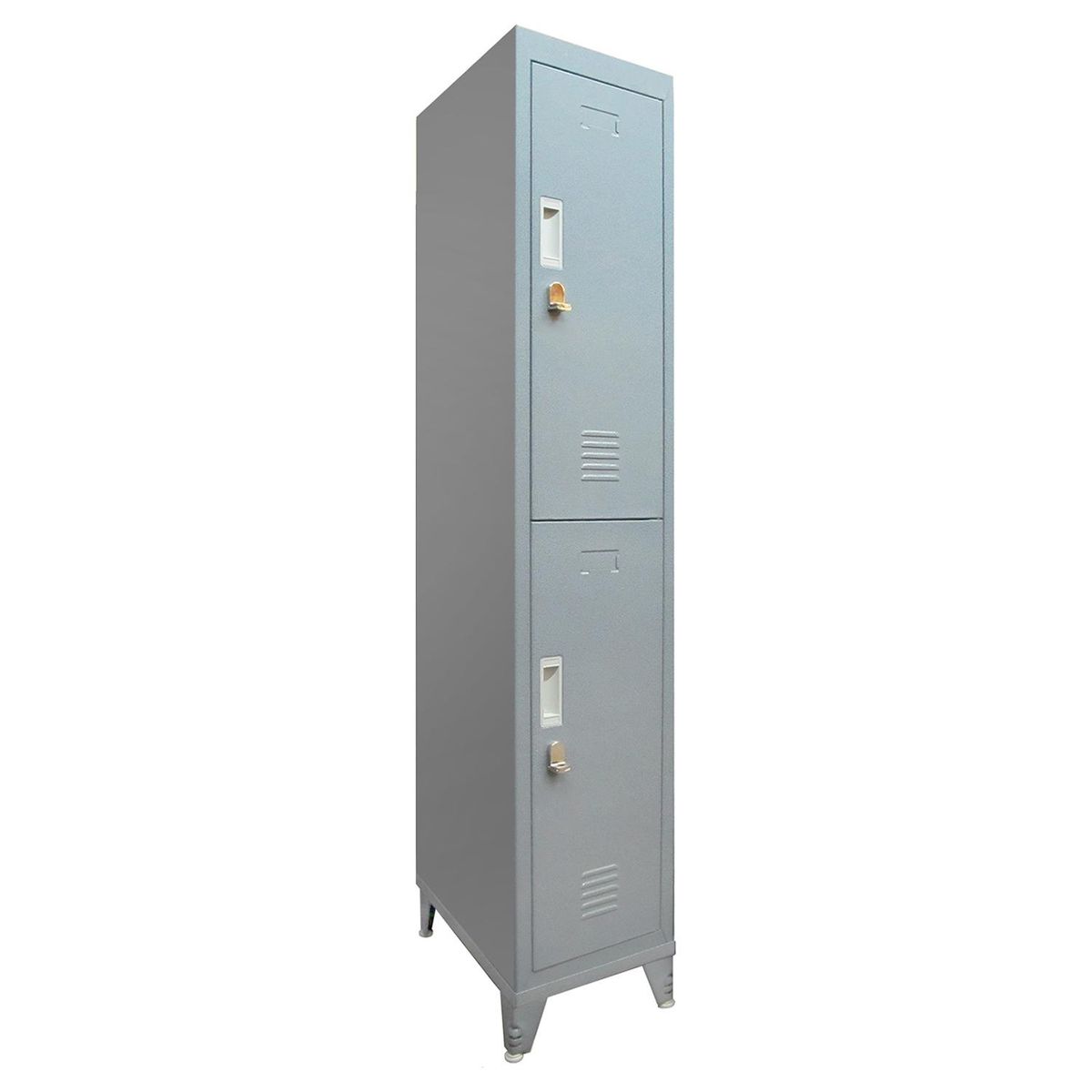 MALETEK - Locker con Portacandado 2 Puerta(s) 2 Repisa(s) 50xx29 cm Gris