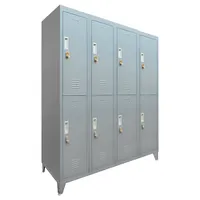 Locker con Portacandado 8 Puerta(s) 8 Repisa(s) 50xx111 cm Gris