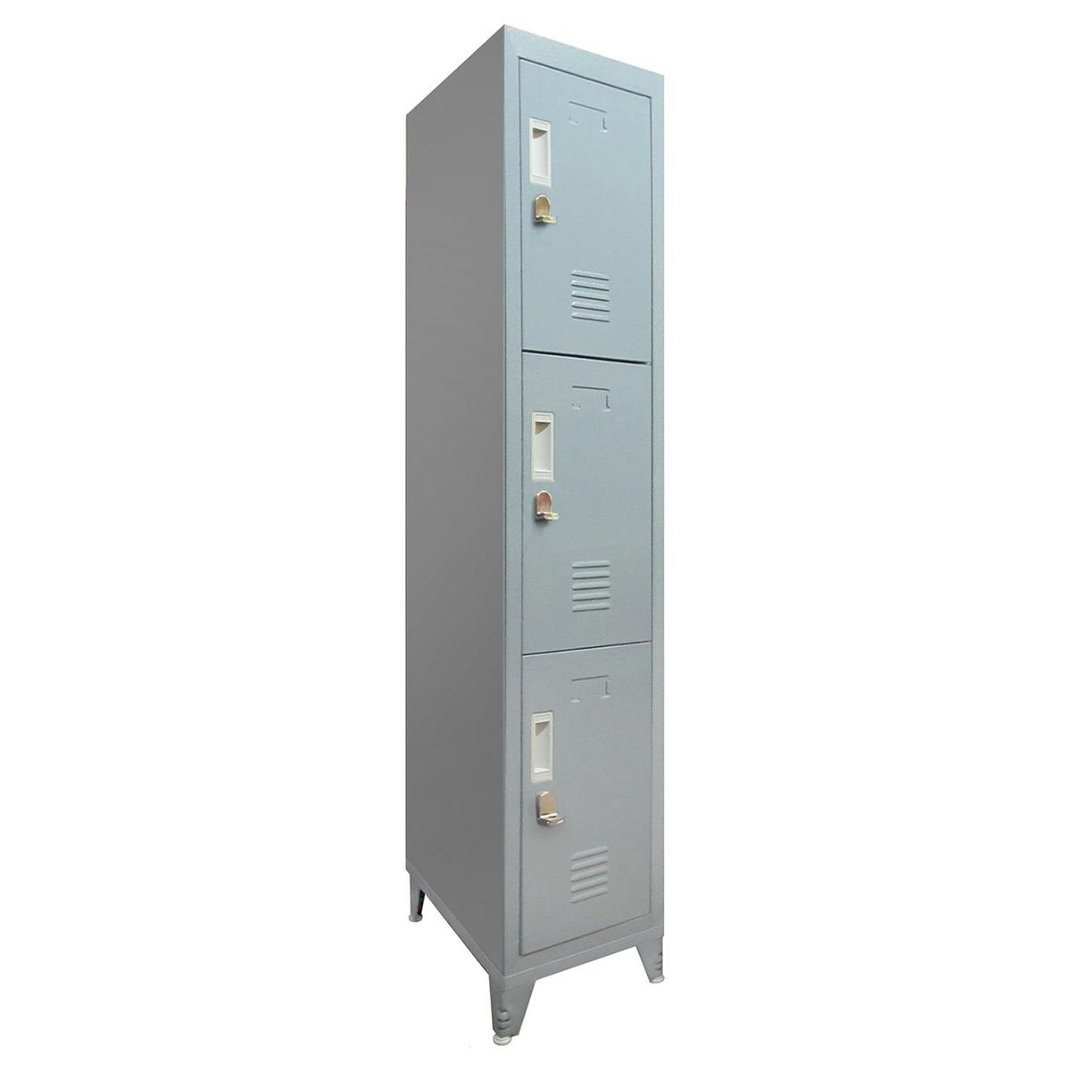 MALETEK - Locker con Portacandado 3 Puerta(s) 50x166x29 cm Gris