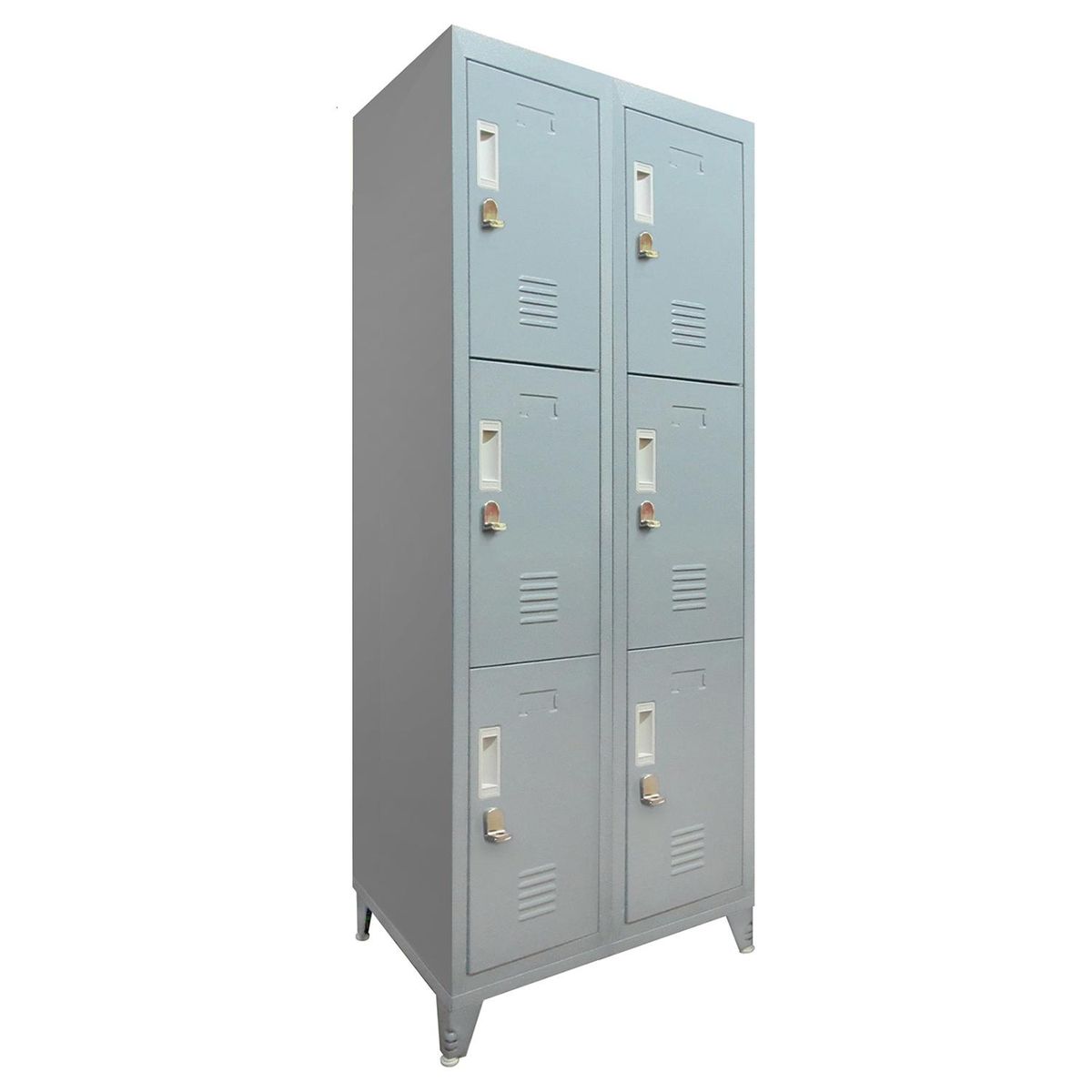 MALETEK - Locker con Portacandado 6 Puerta(s) 50x166x56,5 cm Gris