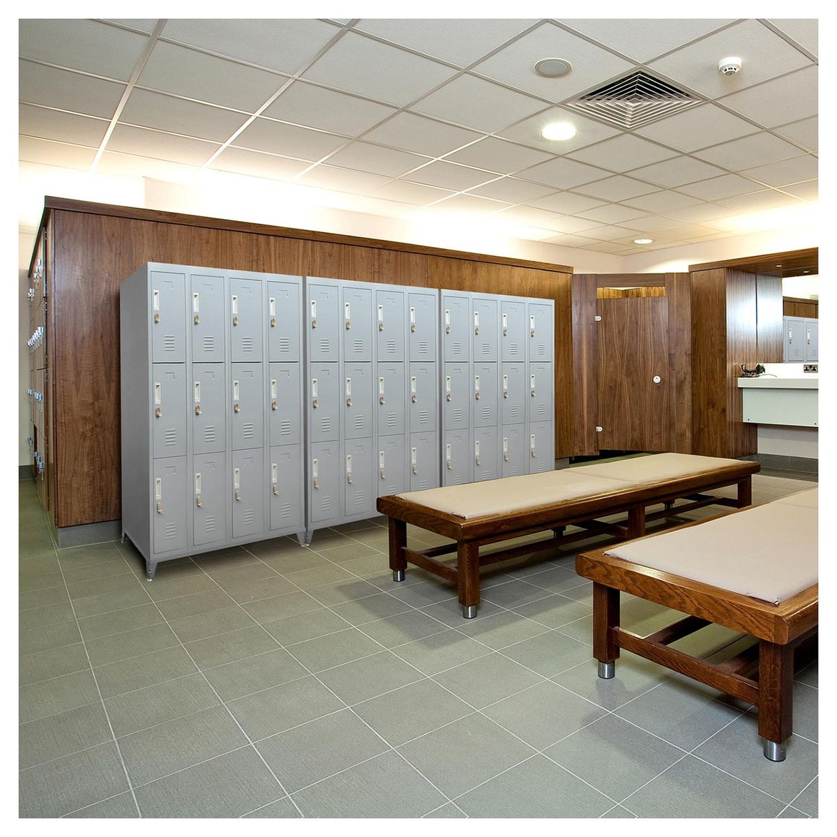 MALETEK - Locker con Portacandado 12 Puerta(s) 50x166x111 cm Gris