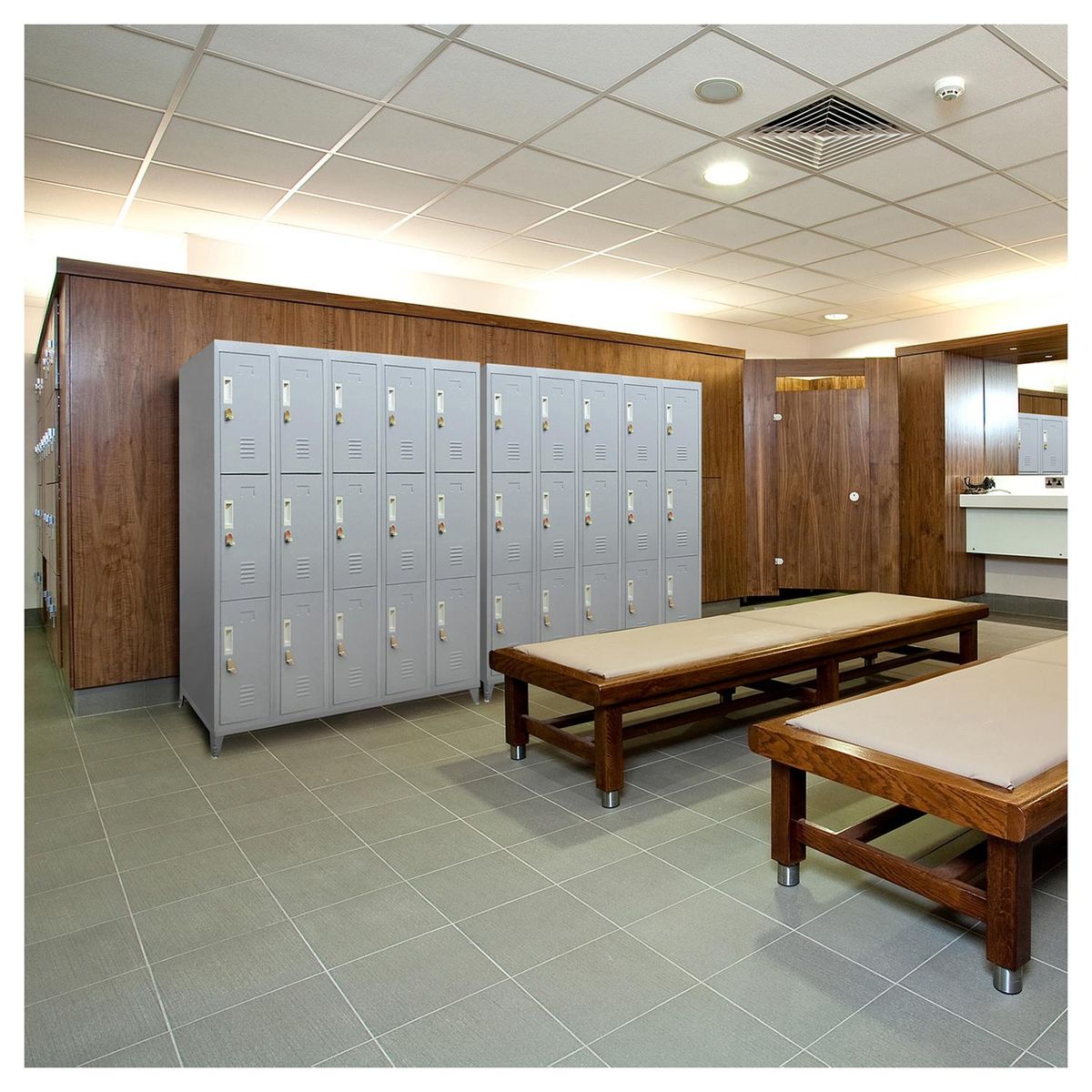 MALETEK - Locker con Portacandado 15 Puerta(s) 50x166x137 cm Gris