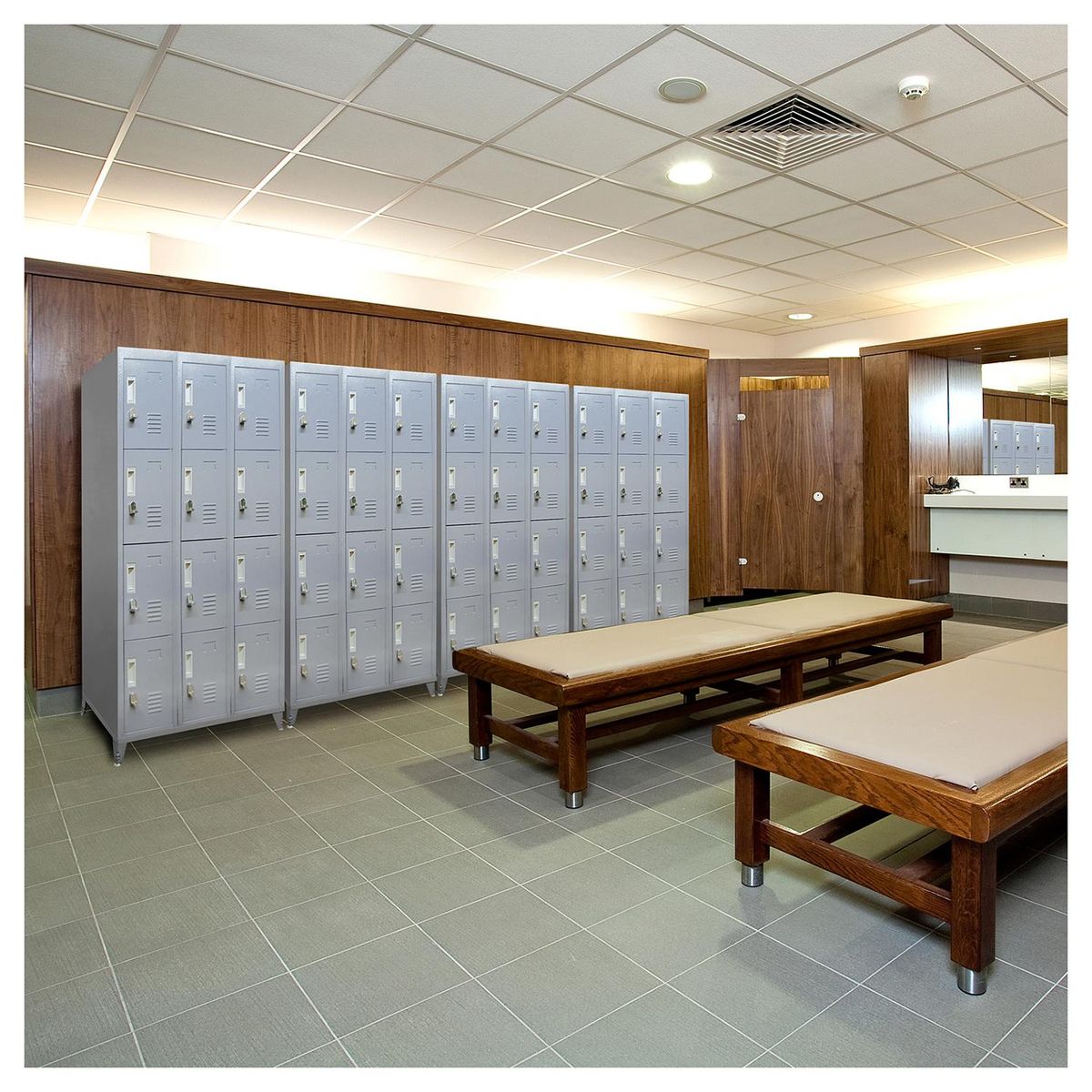 MALETEK - Locker con Portacandado 12 Puerta(s) 50x166x83 cm Gris