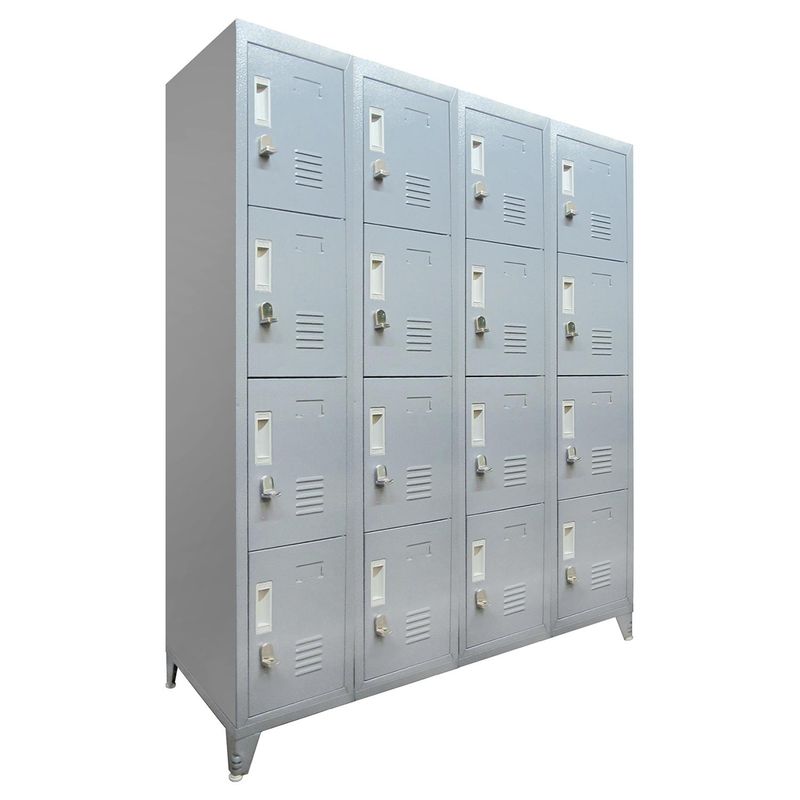 MALETEK - Locker con Portacandado 16 Puerta(s) 50x166x111 cm Gris