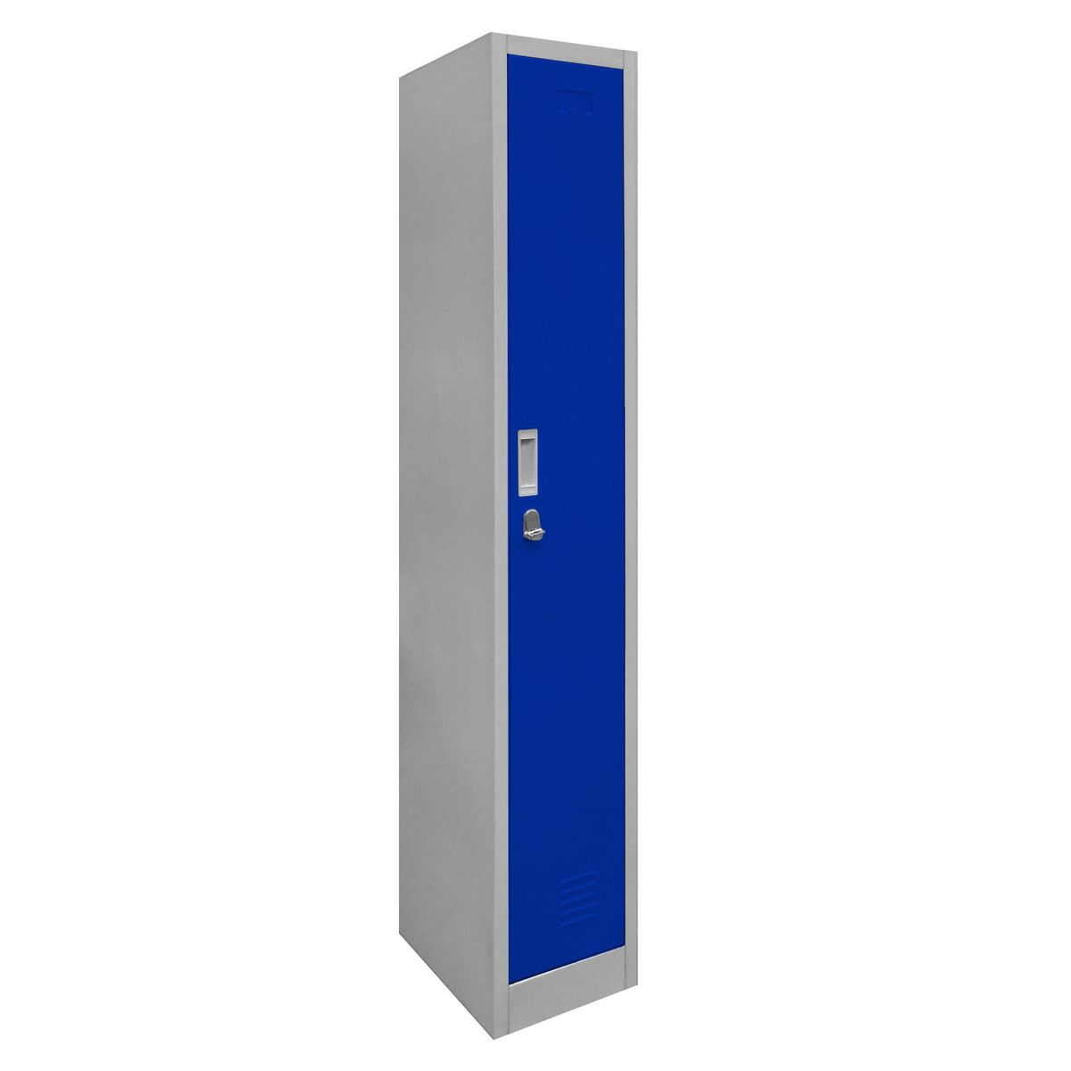 MALETEK - Locker de Oficina con Portacandado 1 Puerta(s) 50x166x29 cm Gris/Azul