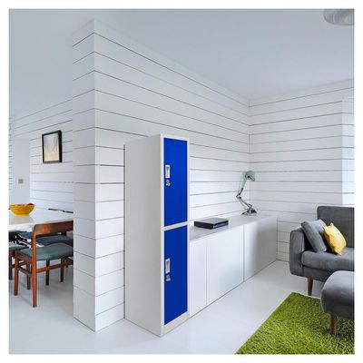 Imagen 2 del producto Locker de Oficina con Portacandado 2 Puerta(s) 2 Repisa(s) 50xx29 cm Gris/Azul
