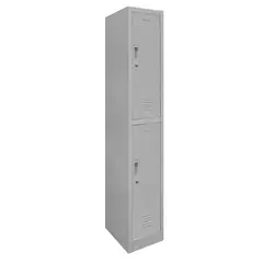 MALETEK - Locker de Oficina con Llave 2 Puerta(s) 1 Repisa(s) 50xx29 cm Gris