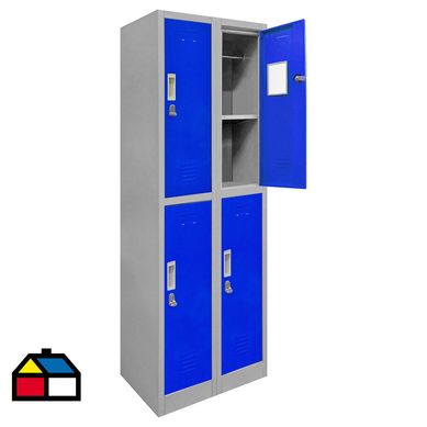 Locker de oficina acero 4 puertas con portacandado