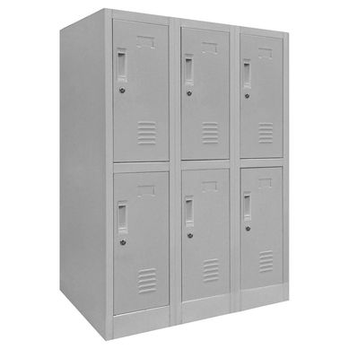 Locker de oficina acero 6 puertas con llave