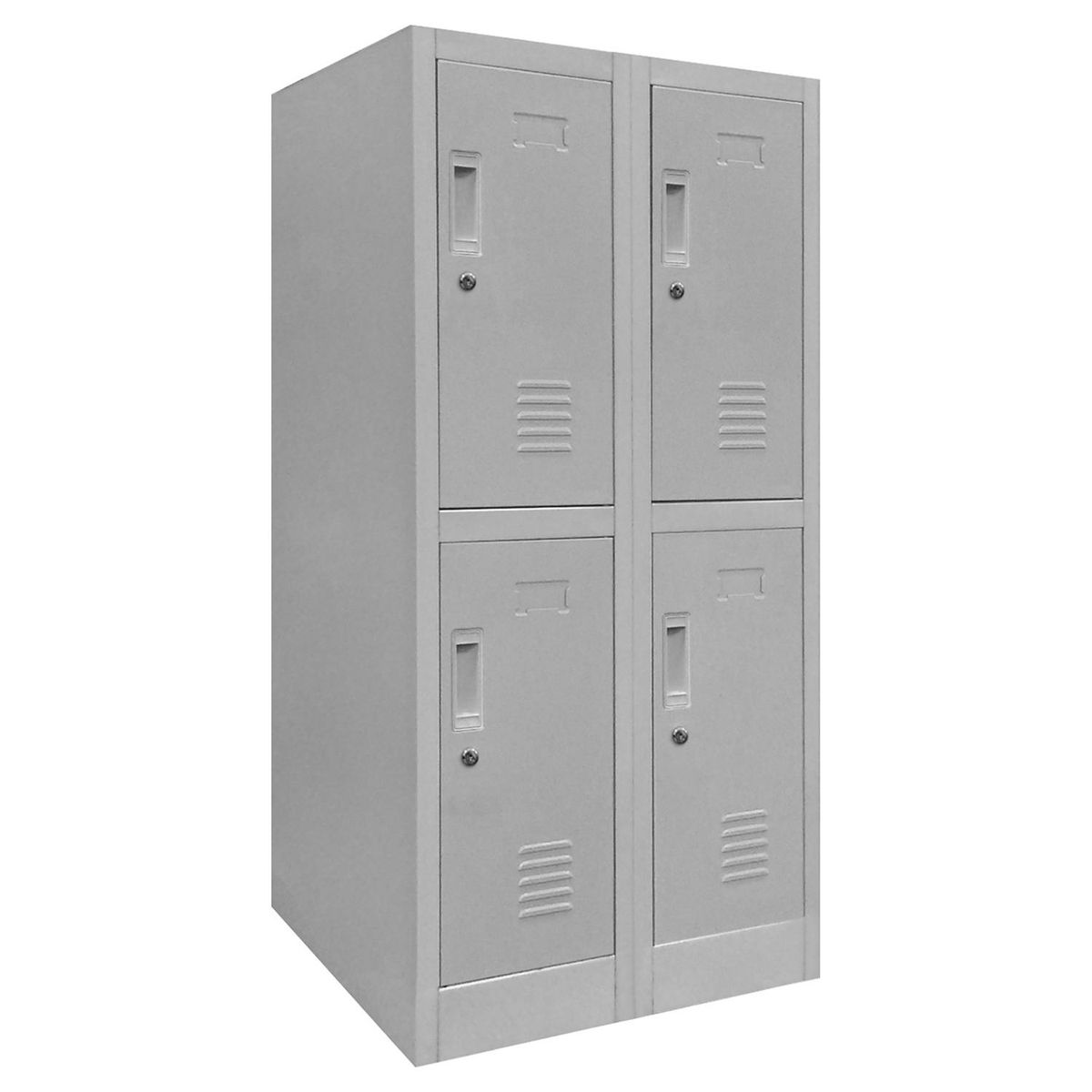 MALETEK - Locker de Oficina con Llave 4 Puerta(s) 2 Repisa(s) 50xx55 cm Gris