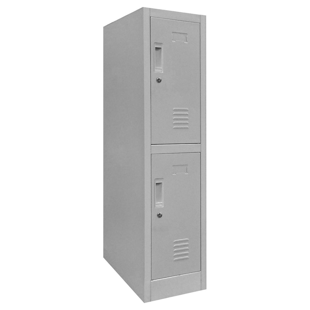MALETEK - Locker de Oficina con Llave 2 Puerta(s) 1 Repisa(s) 50xx28 cm Gris