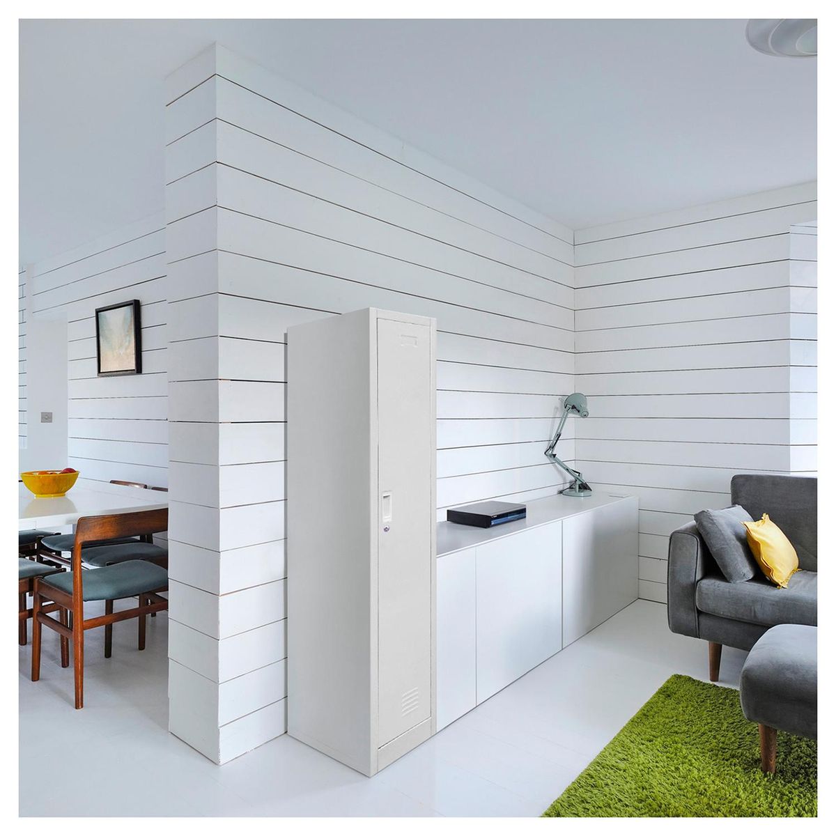 MALETEK - Locker de Oficina con Llave 2 Puerta(s) 1 Repisa(s) 50xx28 cm Gris