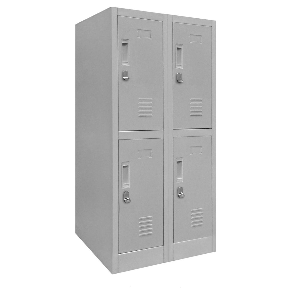 MALETEK - Locker de Oficina con Portacandado 4 Puerta(s) 4 Repisa(s) 50xx55 cm Gris