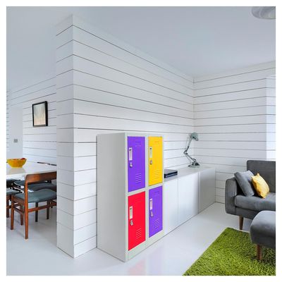 Imagen 2 del producto Locker de Oficina con Portacandado 4 Puerta(s) 2 Repisa(s) 50xx55 cm Gris