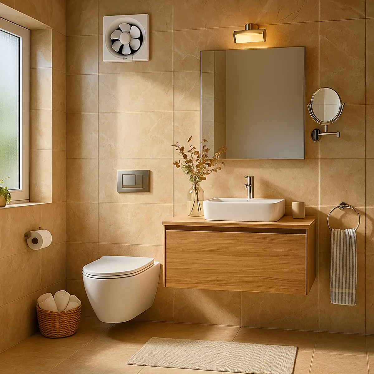 VOLKER - Extractor de Aire de Cocina Pared D : 25 cm