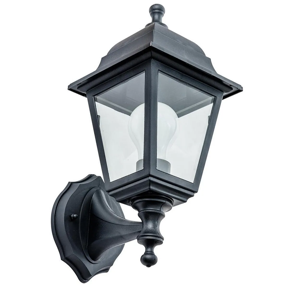 CASA BONITA - Pack 2 faroles de muro 60W Negro