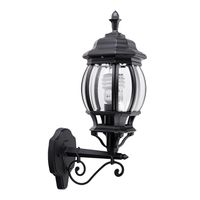 Farol de muro 100 W negro