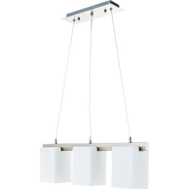 Lmpara de colgar Metal y vidrio Cubo Niquel
