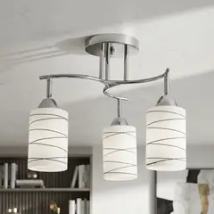 CASA BONITA - Lámpara Techo 3 Luces Metal Gris