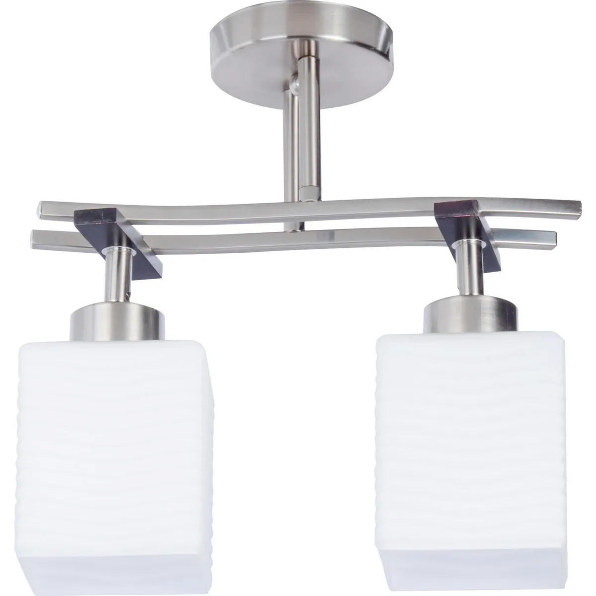 CASA BONITA - Lámpara Techo 2 Luces Metal Blanco