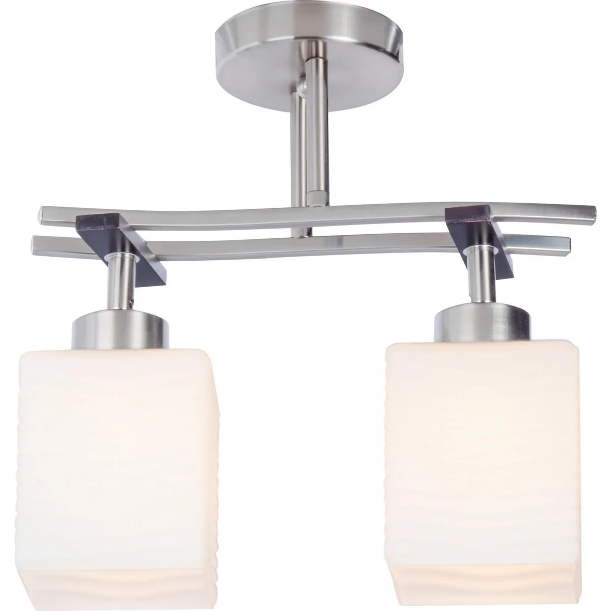 CASA BONITA - Lámpara Techo 2 Luces Metal Blanco