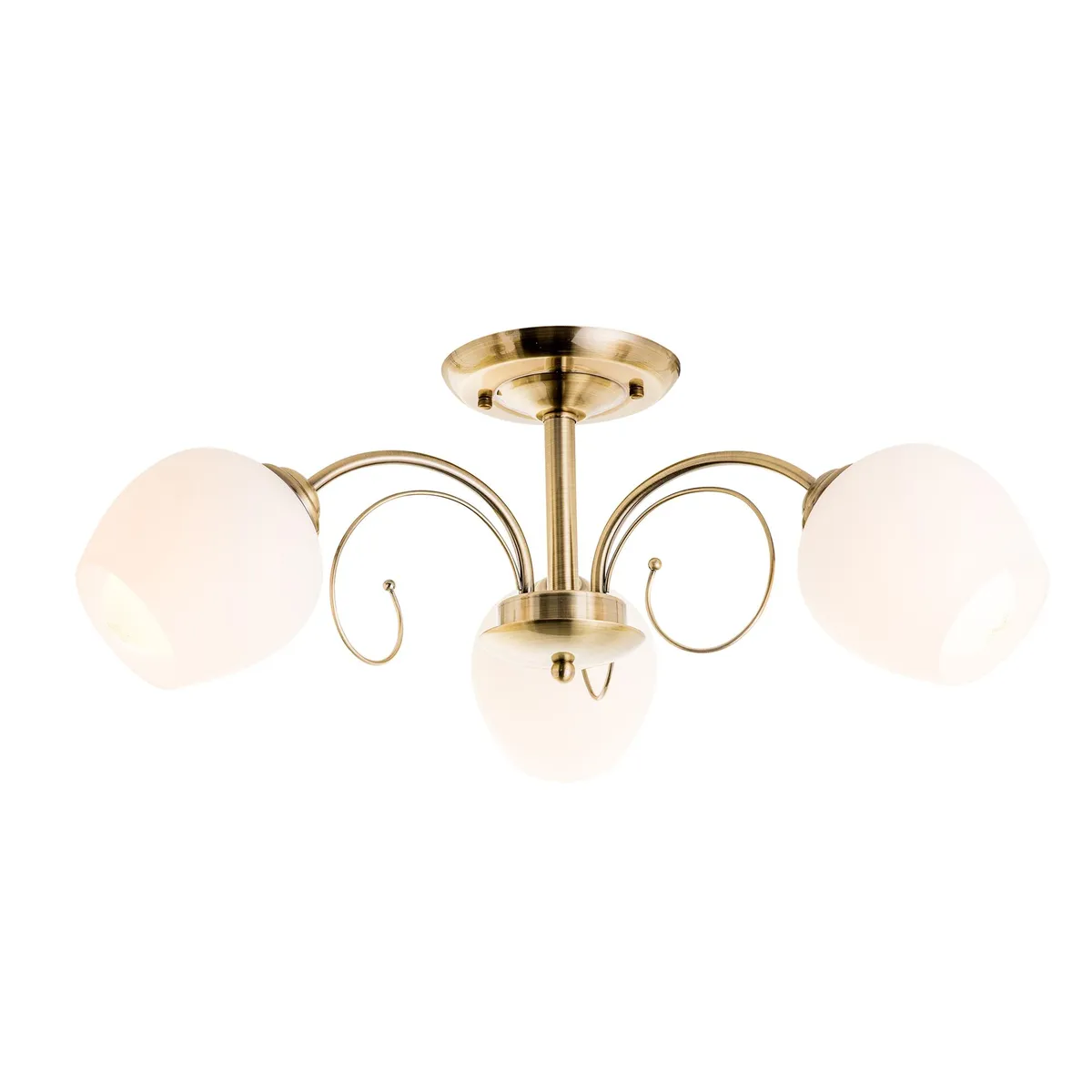 CASA BONITA - Lámpara Techo 3 Luces Metal Café