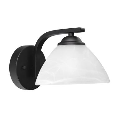 Apliqu Taza metal y vidrio blanco con negro