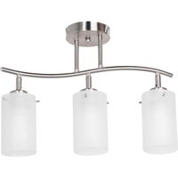 Lámpara Techo 3 Luces Metal Gris/Plata 12 cm