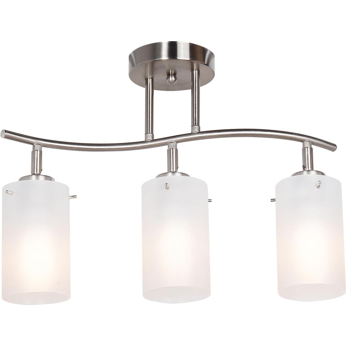 CASA BONITA - Lámpara Techo 3 Luces Metal Gris/Plata 12 cm