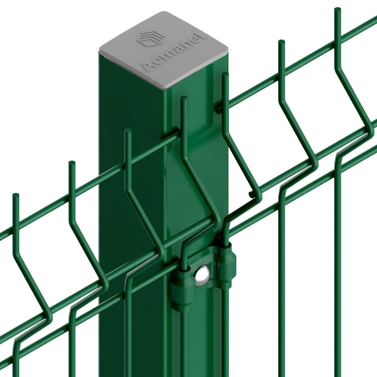 ACMANET - Poste Empotrado Remache 60x60x2600 cm verde